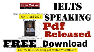 IELTS speaking pdf janApril 2024 free download ielts speaking ieltsspeaking [upl. by Sternlight134]