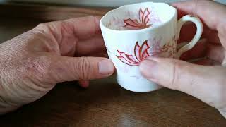 Antique Victorian Art Nouveau Hand Painted China Coffee Can Espresso Cup [upl. by Laura984]