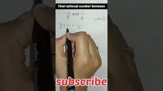 How to find rational number between two rational number  class 8th  maths [upl. by Aylatan]