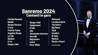 Sanremo 2024 commentiamo gli artisti in gara dopo lannuncio di Amadeus del 3 dicembre 23 [upl. by Yrian]