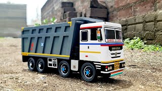 SS Building Material Veraval  GJ11 VV 7492  ASHOK LEYLAND 3520 TM Tipper Truck Miniature Model [upl. by Eatnahc]