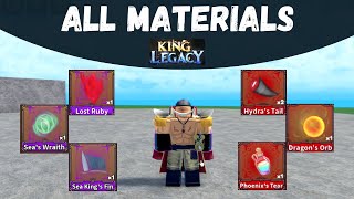 How to Get All Materials Locations  King Legacy [upl. by Quenna]