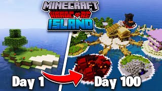 I Survived 100 Days on a DESERTED ISLAND in Minecraft [upl. by Kotto478]