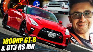 1000hp Nissan GTR Meets Porsche GT3 RS MR  Nürburgring [upl. by Aekal]