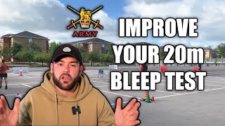 How to PASS the British Army Fitness Assessment  20 meter Bleep Test [upl. by Linker]