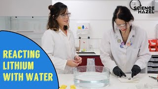 Reaction of Lithium and Water  Chemistry Practicals [upl. by Enimassej]