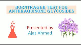 Borntrager Test for Anthraquinone Glycosides [upl. by Valencia]