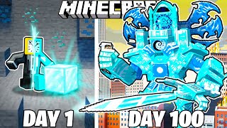 I Survived 100 Days as DIAMOND CLOCKMAN in Minecraft [upl. by Twedy]