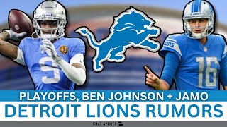 Detroit Lions Rumors Ben Johnson MASSIVE Asking Price Jameson Williams Maturity Playoff Clinch [upl. by Lebanna]