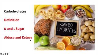 Carbohydrate part 1 Definition D and L notation aldoses and ketoses [upl. by Lymn501]