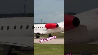 Loganair E145 takeoff 16624 [upl. by Amerigo524]