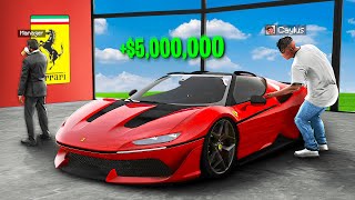 Stealing Every FERRARI From DEALERSHIP in GTA 5 [upl. by Halyahs]