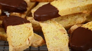 Almond Biscotti Recipe Demonstration  Joyofbakingcom [upl. by Sisile]