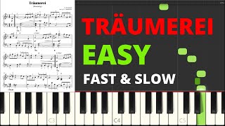 Träumerei Dreaming I Schumann I Easy Piano Sheet Music Notes for Beginners I Video Tutorial [upl. by Nigle]