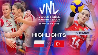 🇵🇱 POL vs 🇹🇷 TUR  Quarter Finals  Highlights  Womens VNL 2024 [upl. by Sirac790]