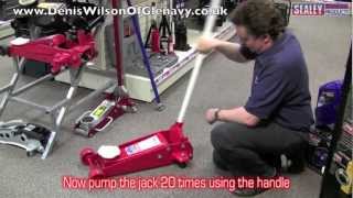 Sealey Trolley Jack Bleeding Procedure [upl. by Namialus]