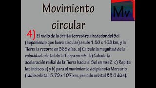 Movimiento circular Física  EJERCICIO 4 [upl. by Neraj825]