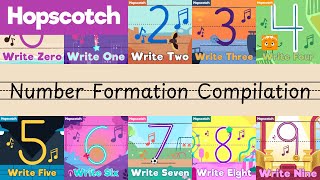 Write 09 Compilaton  Number Formation Songs [upl. by Hedi]