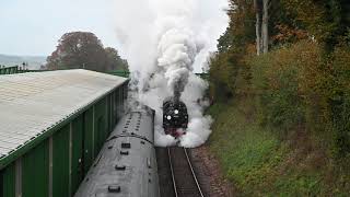 MidHants Autumn Steam Gala 2020 w LMS Jubilee 45596 Bahamas [upl. by Boyt562]