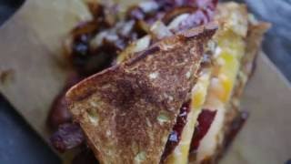 Turkey Bacon Grilled Cheese with Provolone [upl. by Adehsar]