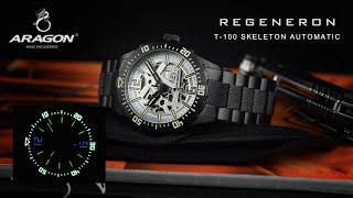 ARAGON® Regeneron T100 Tritium NH70 Skeleton Automatic [upl. by Noonan]