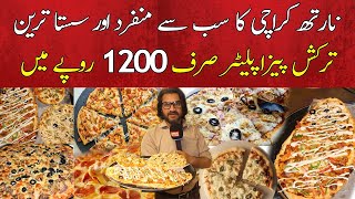 North Karachi Ka Sabse Unique Turkish Pizza Platter  Karachi Street Food  Dumdaar Point [upl. by Retniw]