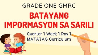 Grade 1 GMRC Quarter 1 Week 1 Day 1 MATATAG Curriculum [upl. by Bella]