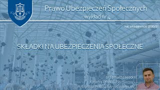 Składki na ubezpieczenia społeczne ubezpieczenia społeczne  wykład 4 [upl. by Havot]