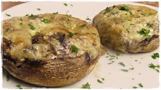 herzhafte GEFÜLLTE 🍄CHAMPIGNONS 🍄mit FRISCHKÄSE  Vegetarisch und Low Carb [upl. by Oringa]