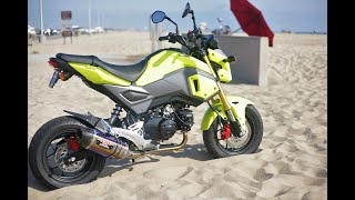 2019 Honda GROM Exhaust  Stock VS Yoshimura R77 Full System [upl. by Liesa]