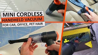 Mini Vacuum Cleaner for Car Office Home  Portable USBC Rechargeable Cordless Vacuum [upl. by Radke221]