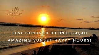 Dive into amazing Curacao Sunsets and Happy Hours  LionsDive Beach Resort Curaçao [upl. by Nyltac]