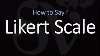 How to Pronounce Likert Scale CORRECTLY [upl. by Llieno]