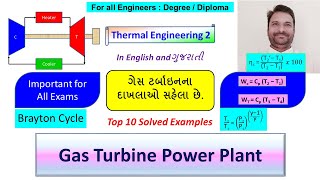 Gas Turbine Examples  Thermal Engg 2  Mechanical Most Imp [upl. by Frasco]