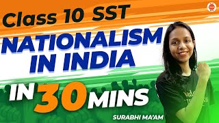 Nationalism In India One Shot Revision in 30 mins SST Class 10 CBSE I Surabhi Maam VedantuClass91011 [upl. by Uokes]