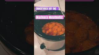 Crocktober Day One  MARINARA MEATBALLS  Meatball Subs  Easy Crockpot Dinners crockpotmeals [upl. by Anolahs]