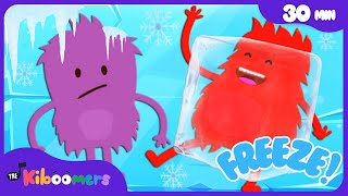 Freeze Dance Sharks Frogs amp More  30 mins Dance Party Compilation  The Kiboomers Kids Songs [upl. by Llekim]