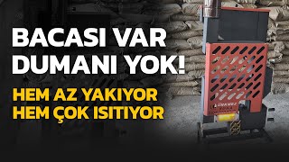 Az yakıp çok ısıtan soba Bacası var ama dumanı yok [upl. by Juieta]