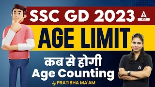 SSC GD New Vacancy 2023  SSC GD Age Limit  SSC GD Age Count 2024 Details By Pratibha Mam [upl. by Zetrok]