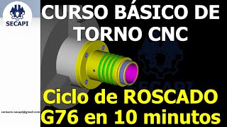 🔩27 CICLO DE ROSCADO G76 PARA TORNO CNC PARTE 8 cnc cncsoftware cncprogram nearshoring [upl. by Burt]