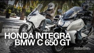 Honda INTEGRA vs BMW C650 GT  DUEL de Maxiscooter GT [upl. by Alison]