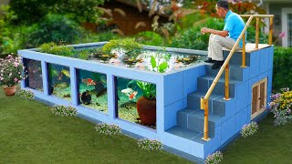 WOW How my father builds a giant aquarium at home [upl. by Kamillah]