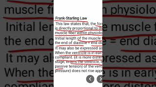 FrankStarling law [upl. by Pimbley]