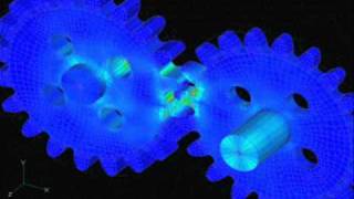 Nonlinear Transient Analysis 3D Gears [upl. by Minnie]