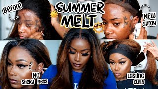 ✨NEW✨EXTREME HOLD SUMMER LACE SPRAY 👀🥹 Whats Tea Sis  Sweatproof Wig Install  Laurasia Andrea [upl. by Deloris]