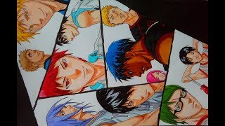 Speed Drawing Kiseki No Sedai wTeammates キセキの世代 [upl. by Sanson340]