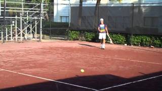 Fourteenyearold Gianluigi Quinzi Training at IMG Bollettieri Tennis Academy [upl. by Garrick161]