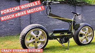 How to build an amazing DIY electric powered fat bike with car wheels and motorcycle tires [upl. by Trautman]