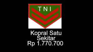 Inilah Jumlah Gaji TNI dari Pangkat Terendah sampai Tertinggi [upl. by Gomar]