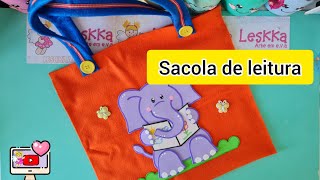 DIY  RECURSO PEDAGÓGICO  SACOLA DE LEITURA [upl. by Koa230]